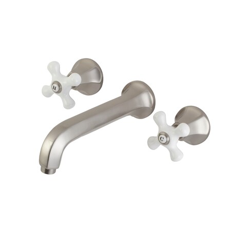 Roman Tub Faucet, Brushed Nickel, Wall Mount